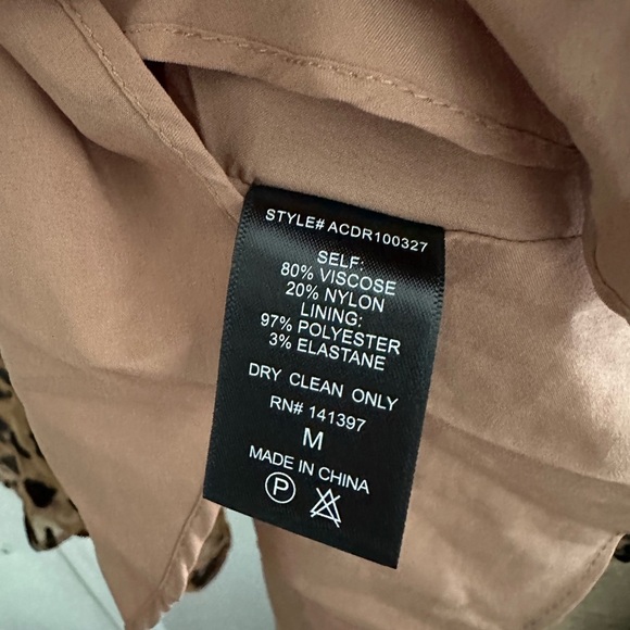 Astr The Label Nikita Leopard Long Sleeve Ruched Mini Dress // Size M - Picture 5 of 5